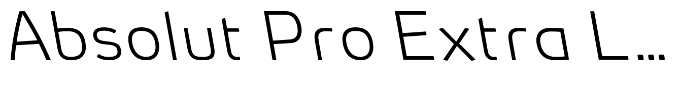 Absolut Pro Extra Light Expanded Backslanted Italic